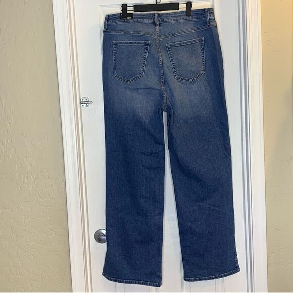 Fashion Nova Killing Em Softly Side Split Jean High Rise Wide Leg Size 18 - Picture 2 of 10